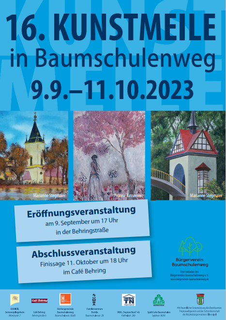 oa 202311 Plakat Kunstmeile Baumschulenweg