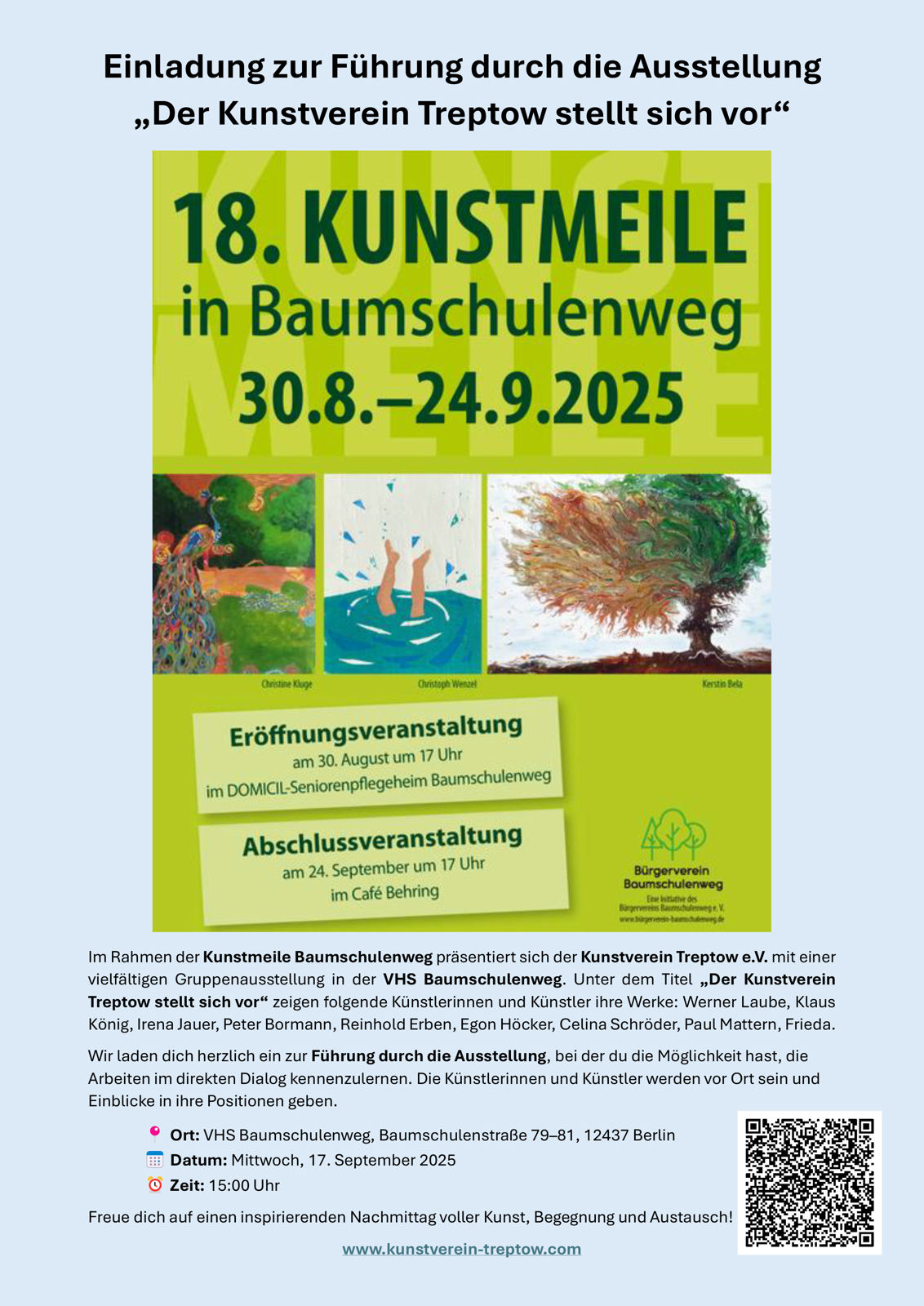 Einladung zur Führung durch die Ausstellung W