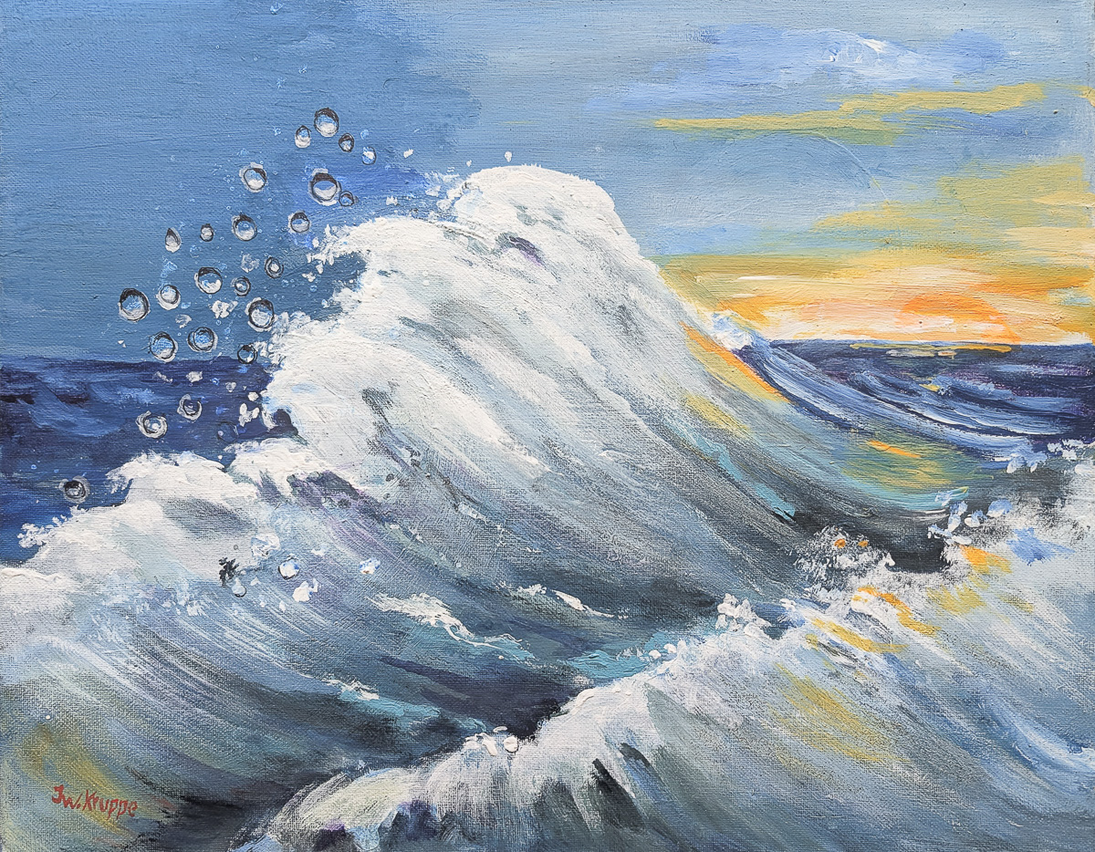 Ingrid Walter Kruppe Die Welle, Acryl